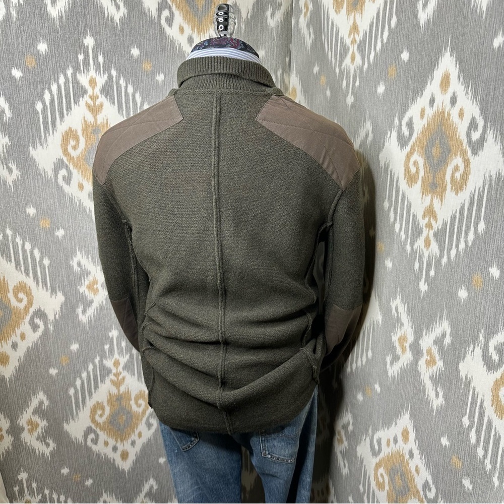 Ralph Lauren RLX Olive Green Lamb-Wool Knit Utility Field Jacket - Picture 4 of 16